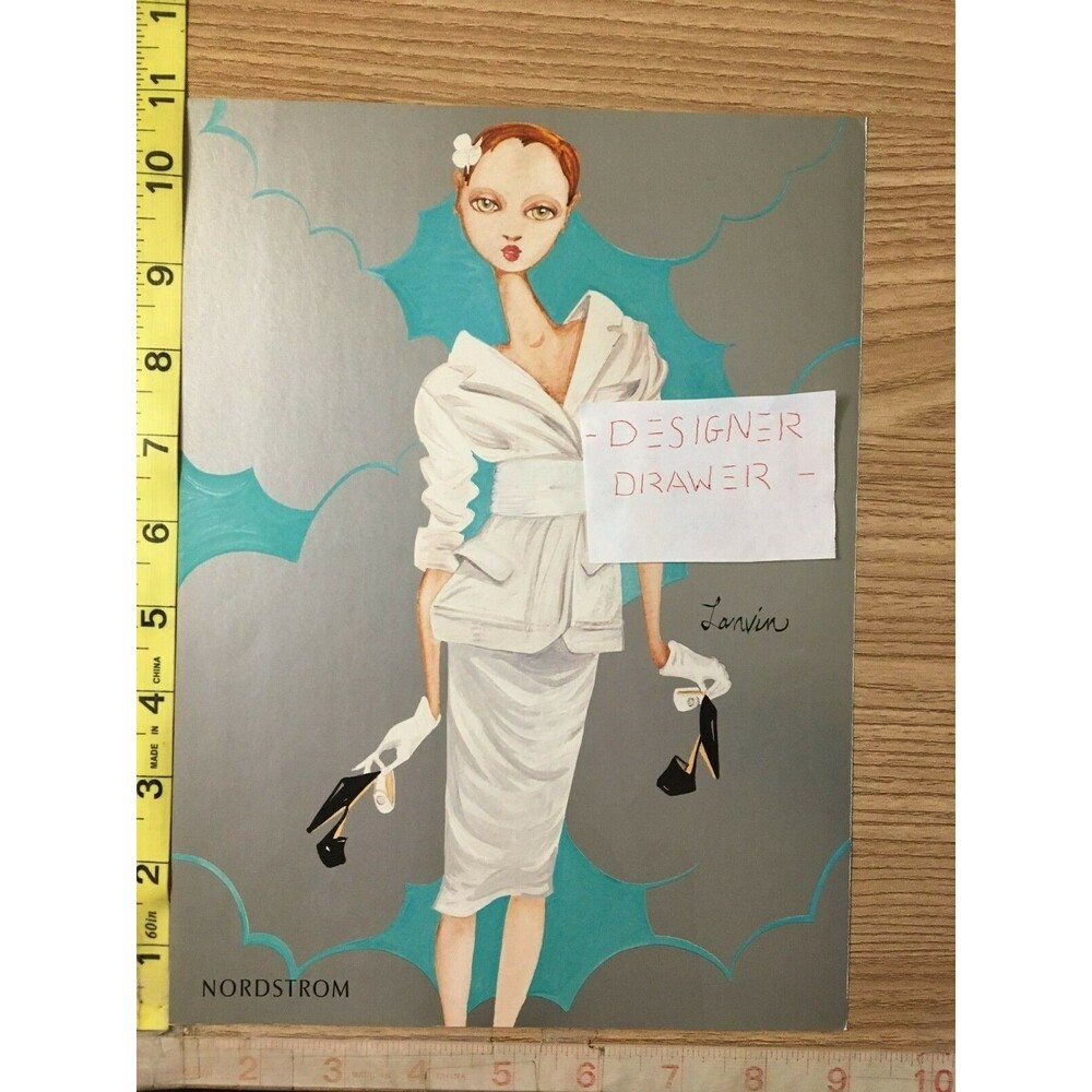 Lanvin White Dress Fashions Illustrated R. Toledo Nordstrom Print Advertisement